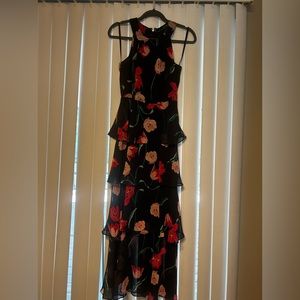 Tommy Hilfiger Long Floral Ruffled Dress
